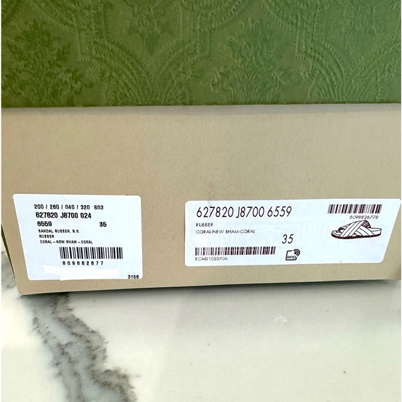 Gucci Rubber Web Stripe Sandals - Picture 8 of 8